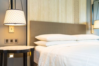 Beyaz rahat yastık Yatak Dekorasyon