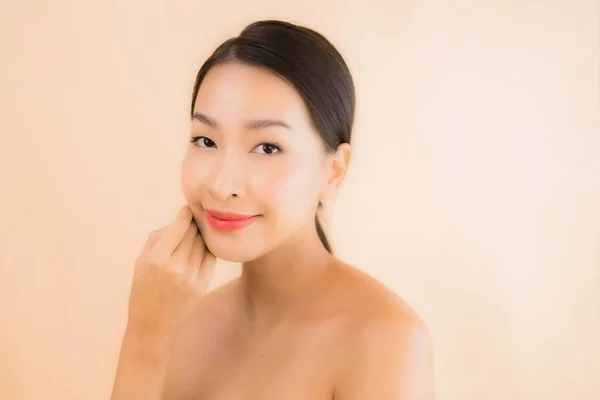 Portrait Beautiful Young Asian Face Woman Beauty Spa Wellness Cosmetic — Stock Photo, Image