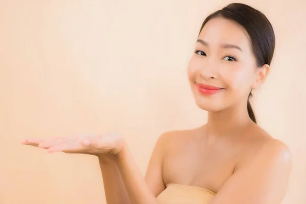 Portrait Beautiful Young Asian Face Woman Beauty Spa Wellness Cosmetic — Stock Photo, Image