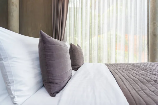 Подушка Ліжку Прикраса Інтер Єру Спальні — стокове фото