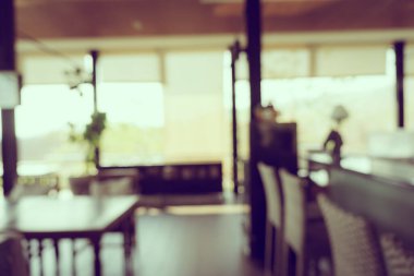 Arka plan için soyut bulanıklık ve kahve dükkanı ve restoran iç mekanı.