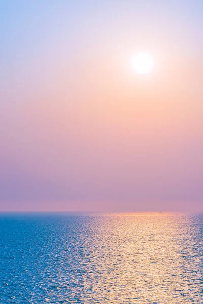 Закат Восход Солнца Вокруг Залива Морского Океана Облаками Небе Отдыха — стоковое фото