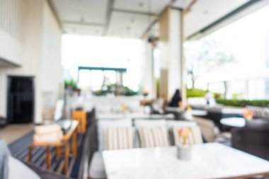 Arka plan için soyut bulanık otel ve lobi iç mimarisi