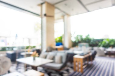 Arka plan için soyut bulanık otel ve lobi iç mimarisi
