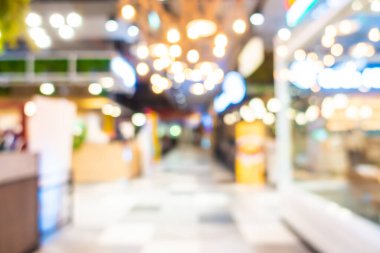 Soyut bulanık alışveriş merkezi ve mağazada arka plan için perakende