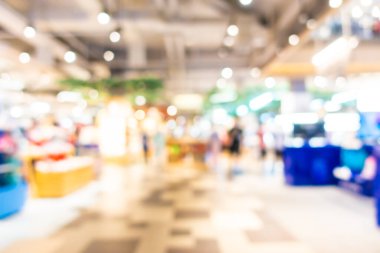 Soyut bulanık alışveriş merkezi ve mağazada arka plan için perakende