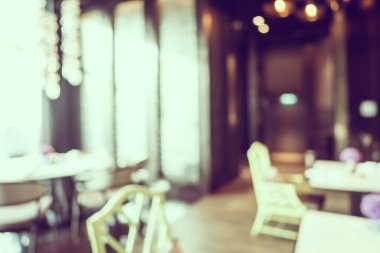 Arka plan için soyut bulanık restoran ve kafenin içi