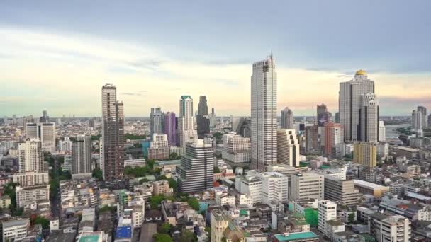 Letecké Záběry Panoramatu Města Bangkok Thajsku — Stock video