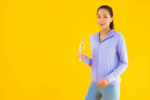 Retrato Hermosa Joven Asiática Deporte Mujer Con Ropa Deportiva Listo —  Fotos de Stock