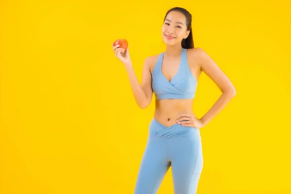 Retrato Hermosa Joven Mujer Asiática Usar Ropa Deportiva Listo Para —  Fotos de Stock