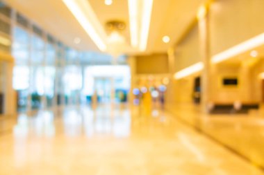 Görüntü bulanıklığı ve arka plan için otel lobisinin dışsal görünümü