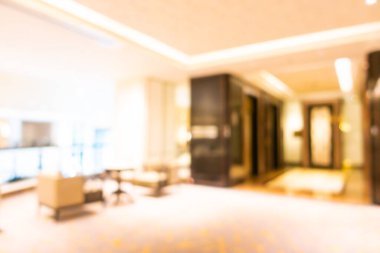 Görüntü bulanıklığı ve arka plan için otel lobisinin dışsal görünümü