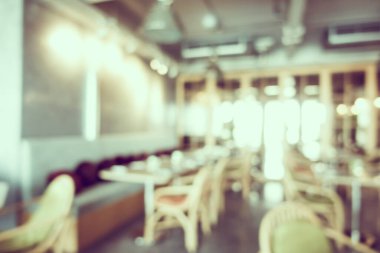 Arka plan için soyut bulanıklık ve kahve dükkanı ve restoran iç mekanı.