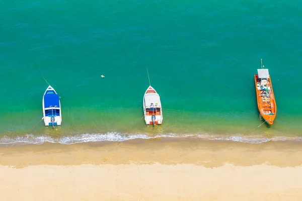 Bateau Vitesse Sur Belle Mer Tropicale Océan Presque Plage Pour — Photo