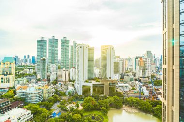 Tayland 'ın Bangkok şehrinin etrafındaki güzel mimari bina