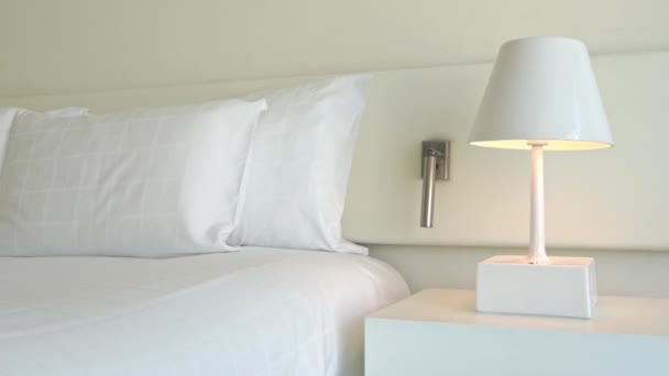 Imagens Luxo Mobilado Quarto Hotel — Vídeo de Stock