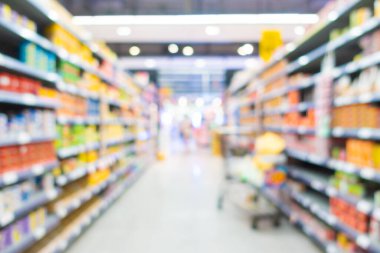 Arkaplan için mağaza içi soyut bulanıklık ve defocus süpermarket ve alışveriş merkezi