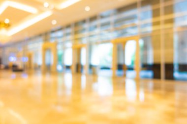 Görüntü bulanıklığı ve arka plan için otel lobisinin dışsal görünümü