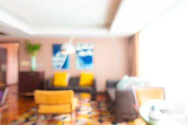 Özet bulanıklık ve arka plan için lüks otel lobisi iç mekanı.