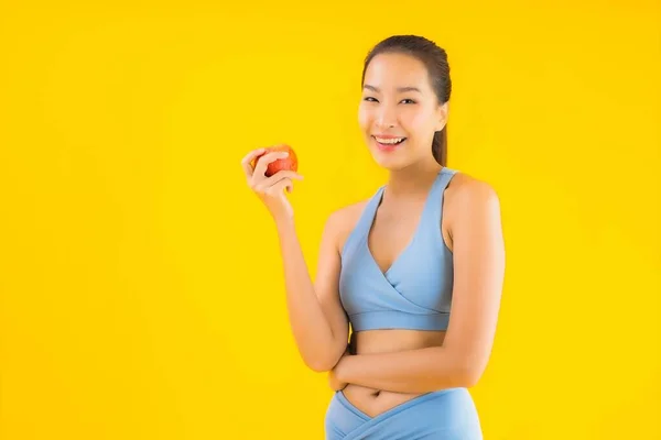 Retrato Hermosa Joven Mujer Asiática Usar Ropa Deportiva Listo Para —  Fotos de Stock