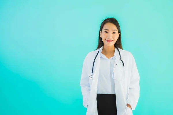 Retrato Hermosa Joven Asiática Médico Asiático Mujer Trabajo Clínica Hospital — Foto de Stock