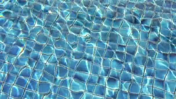 ホテルのプールでの水面のクローズアップ映像 — ストック動画
