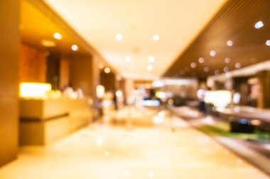 Özet olarak lüks otel lobisi arka plan için soyut bulanık
