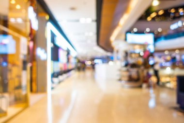 Soyut bulanık lüks alışveriş merkezi ve mağazanın iç kısımlarında arka plan için perakendeciler