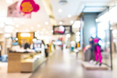 Soyut bulanık lüks alışveriş merkezi ve mağazanın iç kısımlarında arka plan için perakendeciler