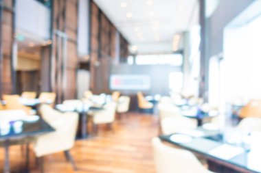 Özgeçmiş için otel içinde soyut bulanık restoran büfesi ve kafe