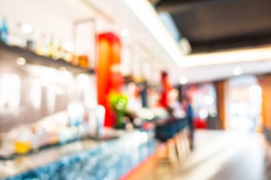Arka plan için soyut bulanık kahve dükkanı ve restoran iç mekanı