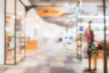 Arkaplan için mağaza içindeki soyut bulanıklık ve defocus alışveriş merkezi