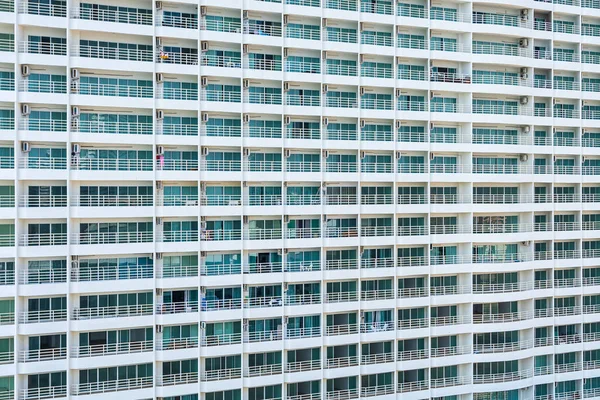 Abstraktní Architektura Exteriéru Budovy Balkon Okenním Vzorem Pro Pozadí — Stock fotografie