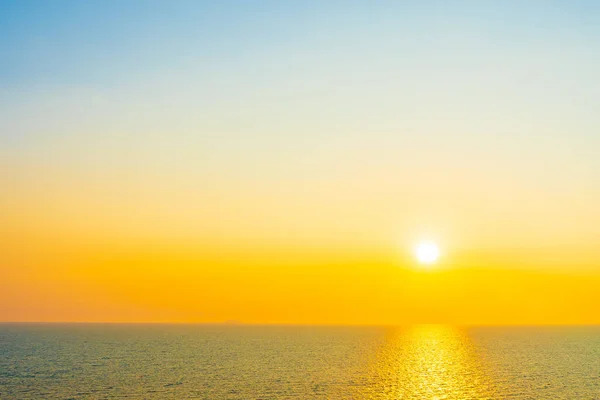 Beau Coucher Soleil Lever Soleil Autour Baie Océan Mer Avec — Photo