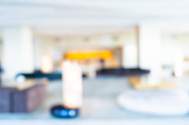 Arka plan için soyut bulanık otel ve lobi iç mimarisi