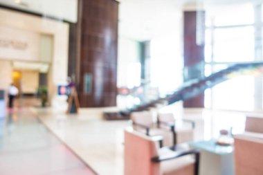 Arka plan için soyut bulanıklık otelin lobi lobisi