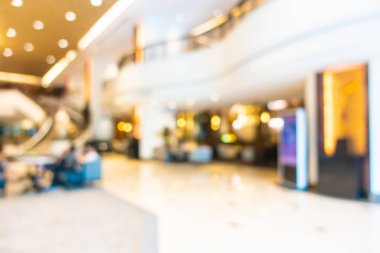 Görüntü bulanıklığı ve arka plan için otel lobisinin dışsal görünümü
