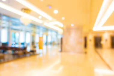 Görüntü bulanıklığı ve arka plan için otel lobisinin dışsal görünümü