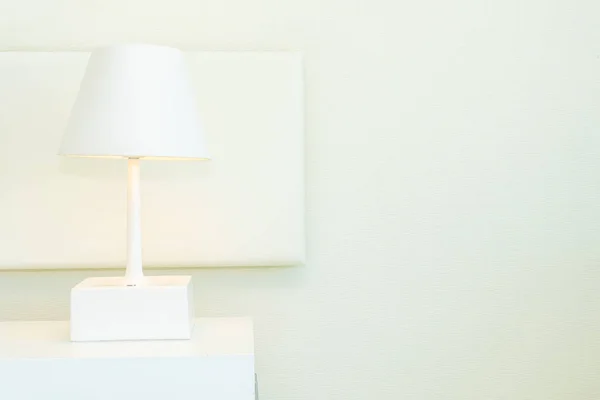 Светлая Лампа Украшения Столе Интерьера Спальни — стоковое фото