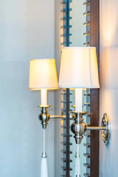 Belle Décoration Lampe Lumière Luxe Sur Mur — Photo