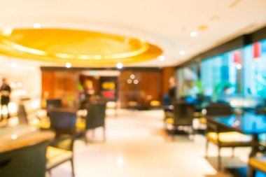 Arka plan için soyut bulanık restoran barı ve kafenin içi
