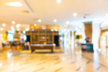 Soyut bulanık otel lobisi arka plan için iç mekan ve salon
