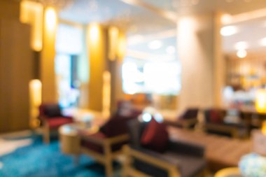 Soyut bulanık otel lobisi arka plan için iç mekan ve salon