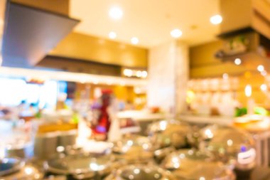 Arka plan için soyut bulanık restoran barı ve kafenin içi