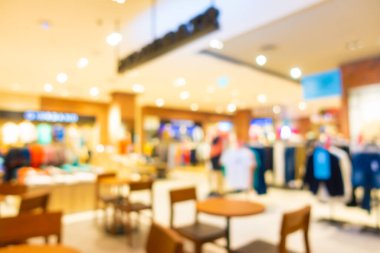 Alış veriş merkezindeki soyut bulanık alışveriş merkezleri arka plan için mağazada perakendeciler