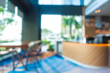 Soyut bulanık otel lobisi arka plan için iç mekan ve salon