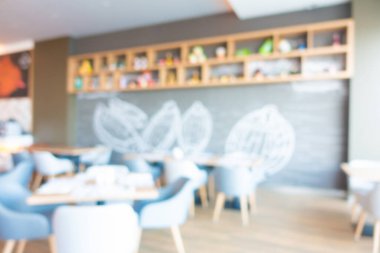 Arka plan için soyut bulanık restoran barı ve kafenin içi