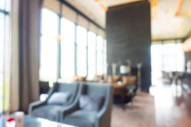 Soyut bulanık otel lobisi arka plan için iç mekan ve salon