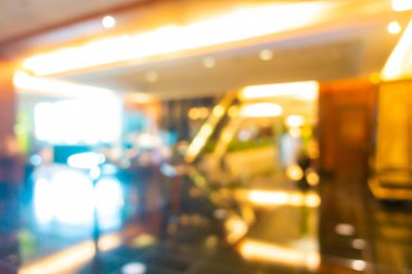 Soyut bulanık otel lobisi arka plan için iç mekan ve salon