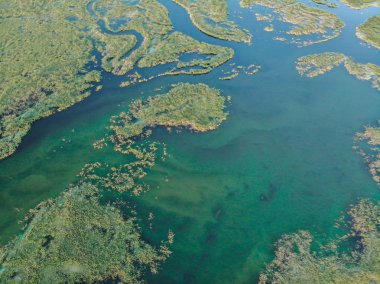 Kazakistan'da bir gölde baeautiful doku